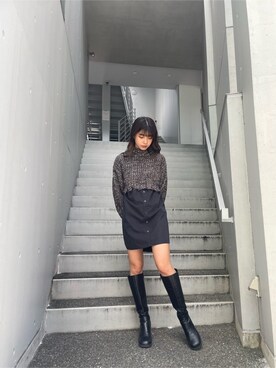 上原優香さん(レディース・163cm)の秋コーディネート