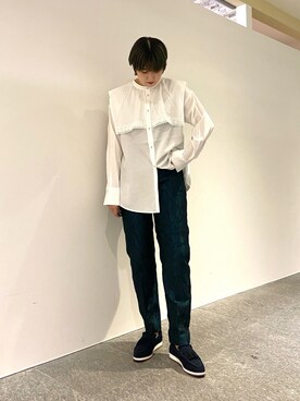 「kbf_ootd」｜「アイテム（ローファー）」を使った、まこさん（レディース・160cm）の秋コーディネート