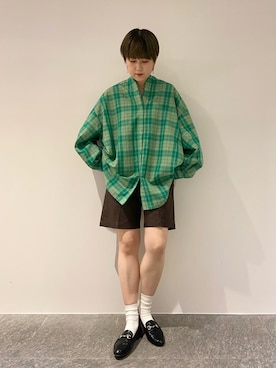 「kbf_ootd」｜「アイテム（ローファー）」を使った、まこさん（レディース・160cm）の秋コーディネート