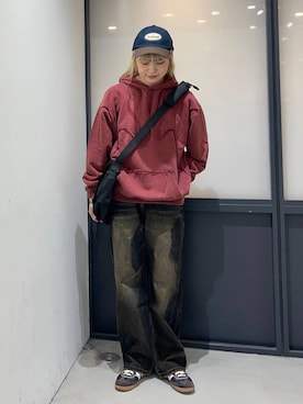 「NOT4NERD（ノットフォーナード）のアイテム（スウェット）」を使った、ぬんさん（レディース・169cm）の秋コーディネート