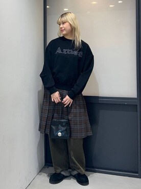 「ALAND（エーランド）のアイテム」を使った、ぬんさん（レディース・169cm）の秋コーディネート