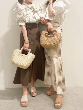 「ナイスクラップのコーデ」｜hana【骨格ナチュラル/イエベ春】さん（レディース・154cm）の春コーディネート