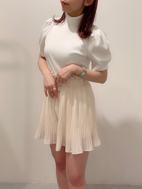 「ハイネックトップス」｜hana【骨格ナチュラル/イエベ春】さん（レディース・154cm）の春コーディネート