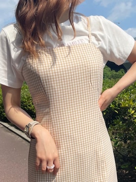 hana【骨格ナチュラル/イエベ春】さん（レディース・154cm）の夏コーディネート