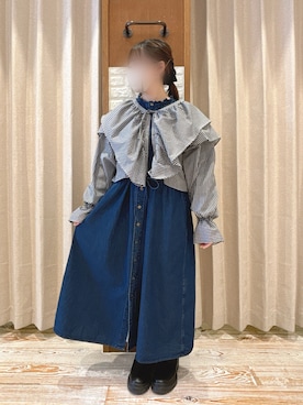 「アイテム（ワンピース）」を使った、にしあかね🌼さん（レディース・145cm）の冬コーディネート