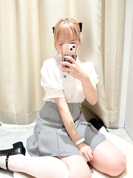 「アイテム（バレッタ/ヘアクリップ）」を使った、minaさん（レディース・162cm）の夏コーディネート