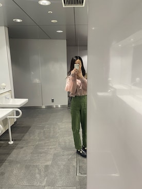 「カーキ×ピンク」｜dochichiさん（レディース・166cm）の春コーディネート