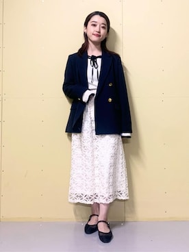 「THE SHOP TK （ザ ショップ ティーケー ）のアイテム（スカート）」を使った、saho(低身長コーデ)さん（レディース・150cm）の冬コーディネート