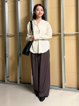 「THE SHOP TK （ザ ショップ ティーケー ）のアイテム（ショルダーバッグ）」を使った、saho(低身長コーデ)さん（レディース・150cm）の秋コーディネート