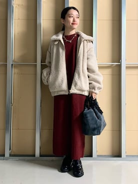 saho(低身長コーデ)さん(レディース・150cm)の冬コーディネート