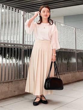 「THE SHOP TK （ザ ショップ ティーケー ）のアイテム（トートバッグ）」を使った、saho(低身長コーデ)さん（レディース・150cm）の春コーディネート