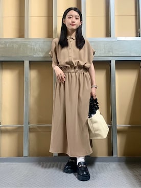 「THE SHOP TK （ザ ショップ ティーケー ）のアイテム（トートバッグ）」を使った、saho(低身長コーデ)さん（レディース・150cm）の夏コーディネート