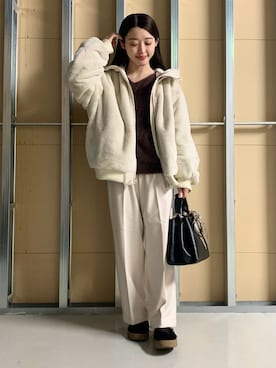 saho(低身長コーデ)さん(レディース・150cm)の冬コーディネート
