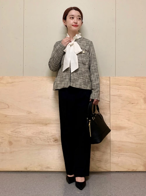 セール】【ONOFF活躍/セレモニー/通勤】ツイードノーカラージャケット