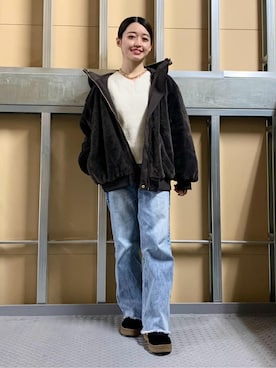 saho(低身長コーデ)さん(レディース・150cm)の冬コーディネート