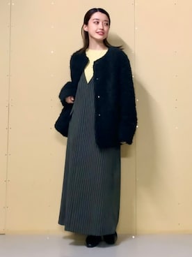 saho(低身長コーデ)さん(レディース・150cm)の冬コーディネート