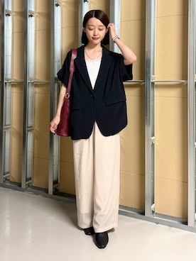 「THE SHOP TK （ザ ショップ ティーケー ）のアイテム（ショルダーバッグ）」を使った、saho(低身長コーデ)さん（レディース・150cm）の秋コーディネート