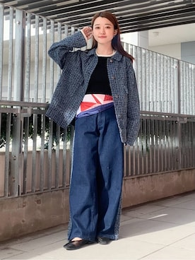 saho(低身長コーデ)さん（レディース・150cm）の春コーディネート