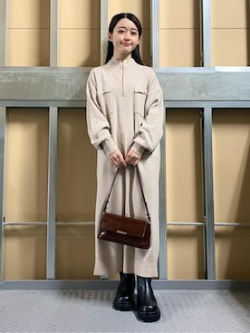 saho(低身長コーデ)さん(レディース・150cm)の冬コーディネート
