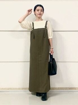 「THE SHOP TK （ザ ショップ ティーケー ）のオブリックトゥパンプス（パンプス）」を使った、saho(低身長コーデ)さん（レディース・150cm）の秋コーディネート
