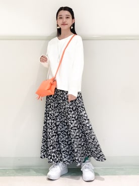 「PUMA（プーマ）のアイテム」を使った、saho(低身長コーデ)さん（骨格ウェーブ・レディース・150cm）の春コーディネート