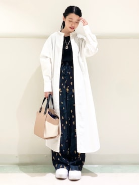 「アイテム（ワンピース/ドレス）」を使った、saho(低身長コーデ)さん（レディース・150cm・20代）の春コーディネート