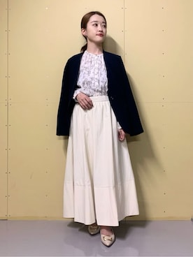 「THE SHOP TK （ザ ショップ ティーケー ）のアイテム（パンプス）」を使った、saho(低身長コーデ)さん（レディース・150cm）の春コーディネート