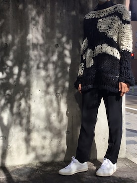 「Maison Margiela（メゾンマルジェラ）のアイテム（ニット/セーター）」を使った、Natural Shoe Store静岡店さん（レディース・163cm）の秋コーディネート