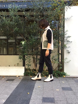 「WILD THINGS（ワイルドシングス）のアイテム（パンツ）」を使った、Natural Shoe Store静岡店さん（レディース・162cm）の秋コーディネート