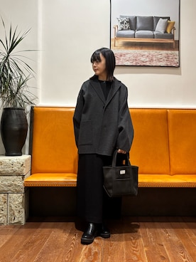 「アイテム（ジャンパースカート）」を使った、kuroさん（レディース・158cm）の秋コーディネート