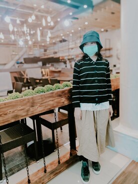 「no brand（ノーブランド）のアイテム（スカート、ベージュ系）」を使った、Misaki さん（レディース）の春コーディネート