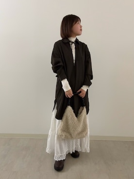 「URBAN RESEARCH DOORS（アーバンリサーチドアーズ）のソフトテレコタートルプルオーバー（Tシャツ/カットソー）」を使った、sayaさん（レディース・148cm）の秋コーディネート