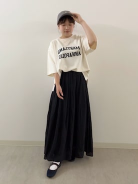 「URBAN RESEARCH DOORS（アーバンリサーチドアーズ）のGYMPHLEX　6PANEL CAP（キャップ）」を使った、sayaさん（レディース・148cm）の秋コーディネート