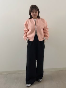 「URBAN RESEARCH DOORS（アーバンリサーチドアーズ）のVカットパンプス（パンプス、シルバー系）」を使った、sayaさん（レディース・148cm）の冬コーディネート