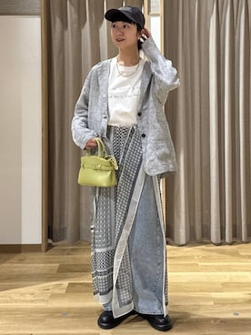 「studio CLIP（スタディオクリップ）のアイテム（帽子）」を使った、シュナさん（レディース・160cm）の春コーディネート