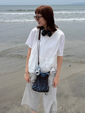 「アイテム（チャーム、その他）」を使った、シュナさん（レディース・160cm）の春コーディネート