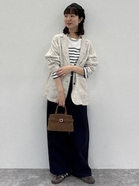 「studio CLIP（スタディオクリップ）のアイテム（帽子）」を使った、シュナさん（レディース・160cm）の春コーディネート