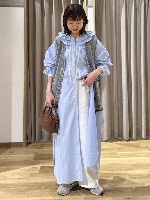 セール】《高山都さんコラボ》Wフリルカラーワンピース[プチサイズあり