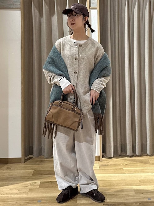 セール】7ゲージダブルフロントウールミックスニットカーディガン