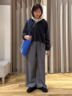 「アイテム（トートバッグ）」を使った、シュナさん（レディース・160cm・20代）の冬コーディネート