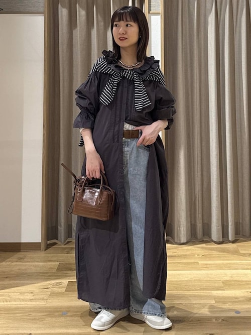 セール】《高山都さんコラボ》Wフリルカラーワンピース[プチサイズあり