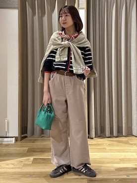 「アイテム（ストール/ショール）」を使った、シュナさん（レディース・160cm）の冬コーディネート