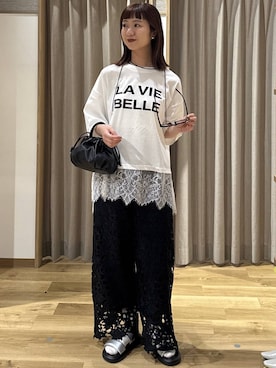 「studio CLIP（スタディオクリップ）のアイテム（バッグ）」を使った、シュナさん（レディース・160cm）の春コーディネート