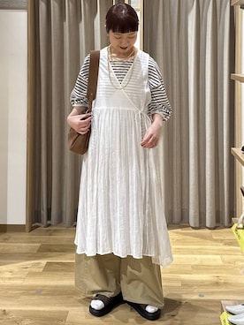 「studio CLIP（スタディオクリップ）のアイテム（バッグ）」を使った、シュナさん（レディース・160cm）の春コーディネート