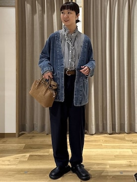 「studio CLIP（スタディオクリップ）のアイテム（ジャケット/アウター）」を使った、シュナさん（レディース・160cm）の春コーディネート