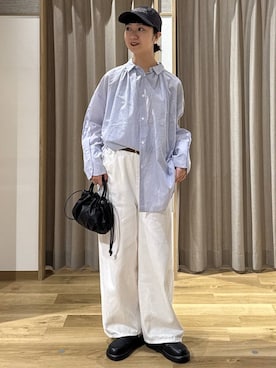 「studio CLIP（スタディオクリップ）のアイテム（帽子）」を使った、シュナさん（レディース・160cm）の春コーディネート