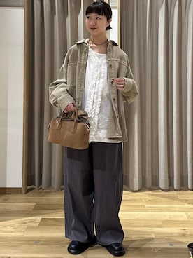 「studio CLIP（スタディオクリップ）のアイテム（ジャケット/アウター）」を使った、シュナさん（レディース・160cm）の春コーディネート