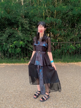 「アイテム（ワンピース）」を使った、ゆさん（レディース・166cm）の夏コーディネート