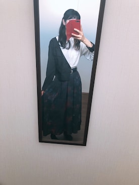 「HARE（ハレ）のアイテム（スカート、ブラック系）」を使った、ゆさん（レディース・166cm）の春コーディネート