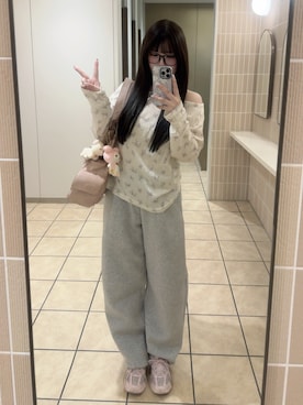「NEW BALANCE（ニューバランス）のNew Balance U530TBD / ニューバランス U530TBD【SP】（スニーカー、ピンク系）」を使った、fu yuさん（レディース・160cm）の秋コーディネート